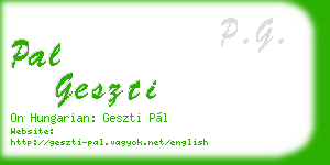 pal geszti business card